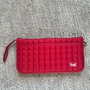Lug Quilted Red Wristlet travel wallet NWOT